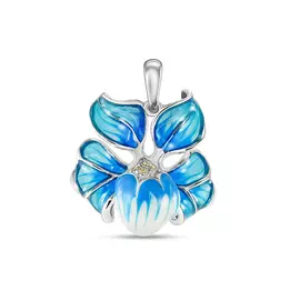 Золотая Подвеска c бриллиантами и эмалью