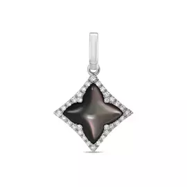 Золотая Подвеска c бриллиантами и перламутром