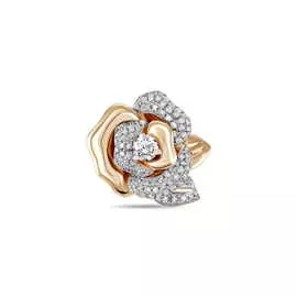 Золотая подвеска c бриллиантами и сапфиром