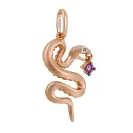 Золотая подвеска c бриллиантами и цветными сапфирами