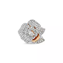 Золотая подвеска c бриллиантами и сапфиром