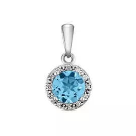 Золотая Подвеска c топазом и бриллиантами