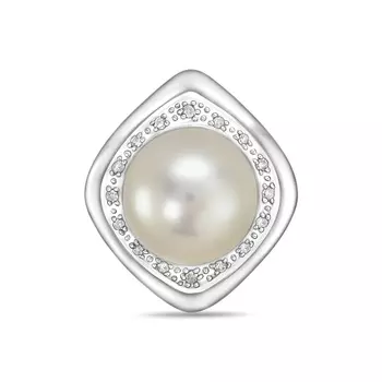 Золотая Подвеска c бриллиантами и жемчугом