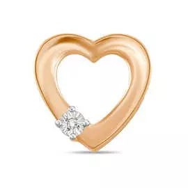 Золотая подвеска c бриллиантом