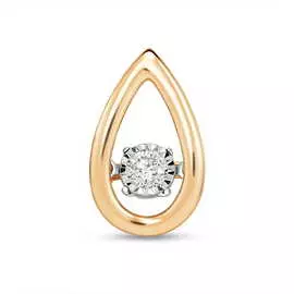 Золотая подвеска c бриллиантом