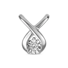 Золотая подвеска c бриллиантом