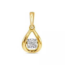 Золотая подвеска c бриллиантом