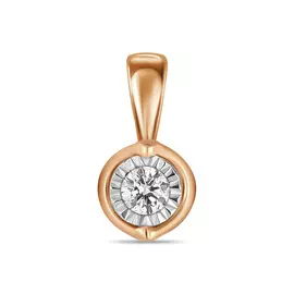 Золотая подвеска c бриллиантом