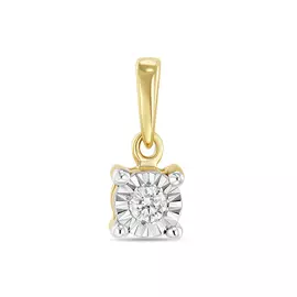 Золотая подвеска c бриллиантом