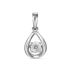 Золотая подвеска c бриллиантом