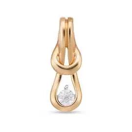 Золотая подвеска c бриллиантом