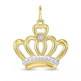 Золотая подвеска c бриллиантом