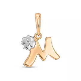 Золотая подвеска c бриллиантом