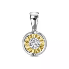 Золотая подвеска c бриллиантом