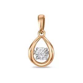 Золотая Подвеска c бриллиантом