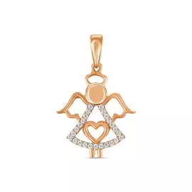 Золотая подвеска c фианитами