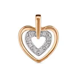 Золотая подвеска c фианитами