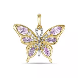 Золотая подвеска c фианитами