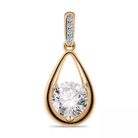 Золотая Подвеска c фианитами