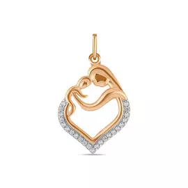 Золотая Подвеска c фианитами