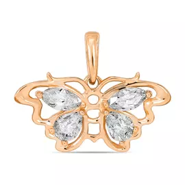 Золотая Подвеска c фианитами