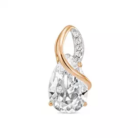 Золотая подвеска c фианитами