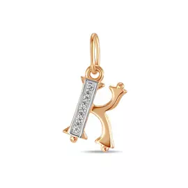 Золотая Подвеска c фианитами