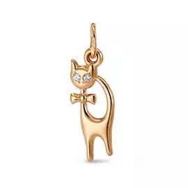 Золотая подвеска c фианитами