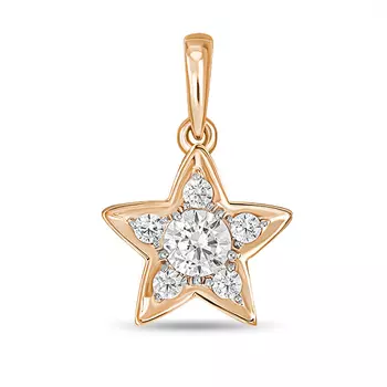 Золотая Подвеска c фианитами