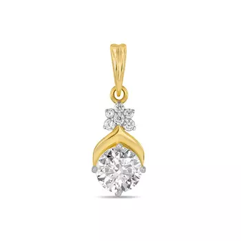 Золотая Подвеска c фианитами