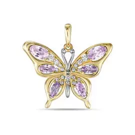 Золотая подвеска c фианитами