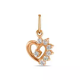 Золотая подвеска c фианитами