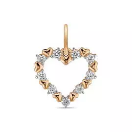 Золотая подвеска c фианитами