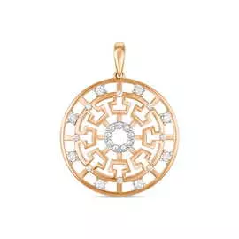 Золотая Подвеска c фианитами