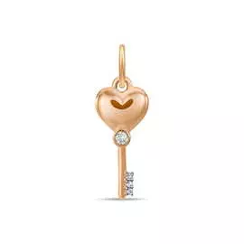 Золотая подвеска c фианитами