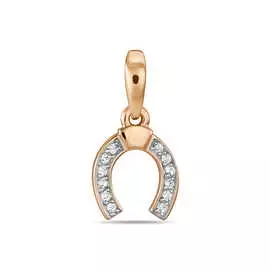 Золотая подвеска c фианитами