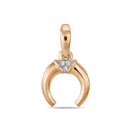 Золотая подвеска c фианитами