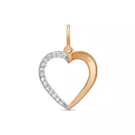 Золотая подвеска c фианитами