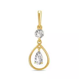 Золотая Подвеска c фианитами