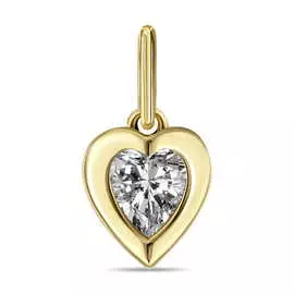 Золотая подвеска c фианитом