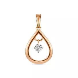 Золотая Подвеска c фианитом