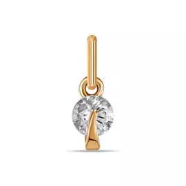 Золотая подвеска c фианитом