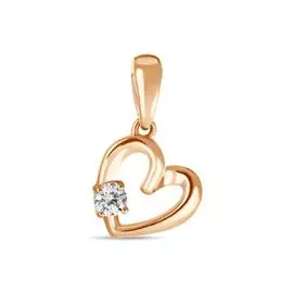 Золотая Подвеска c фианитом