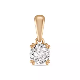 Золотая подвеска c фианитом