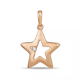 Золотая Подвеска c фианитом