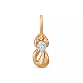 Золотая подвеска c фианитом