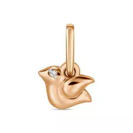 Золотая подвеска c фианитом