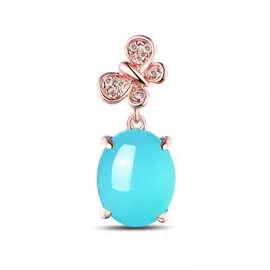 Золотая Подвеска c халцедоном и бриллиантами