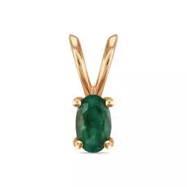 Золотая подвеска c изумрудом
