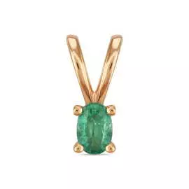 Золотая подвеска c изумрудом
